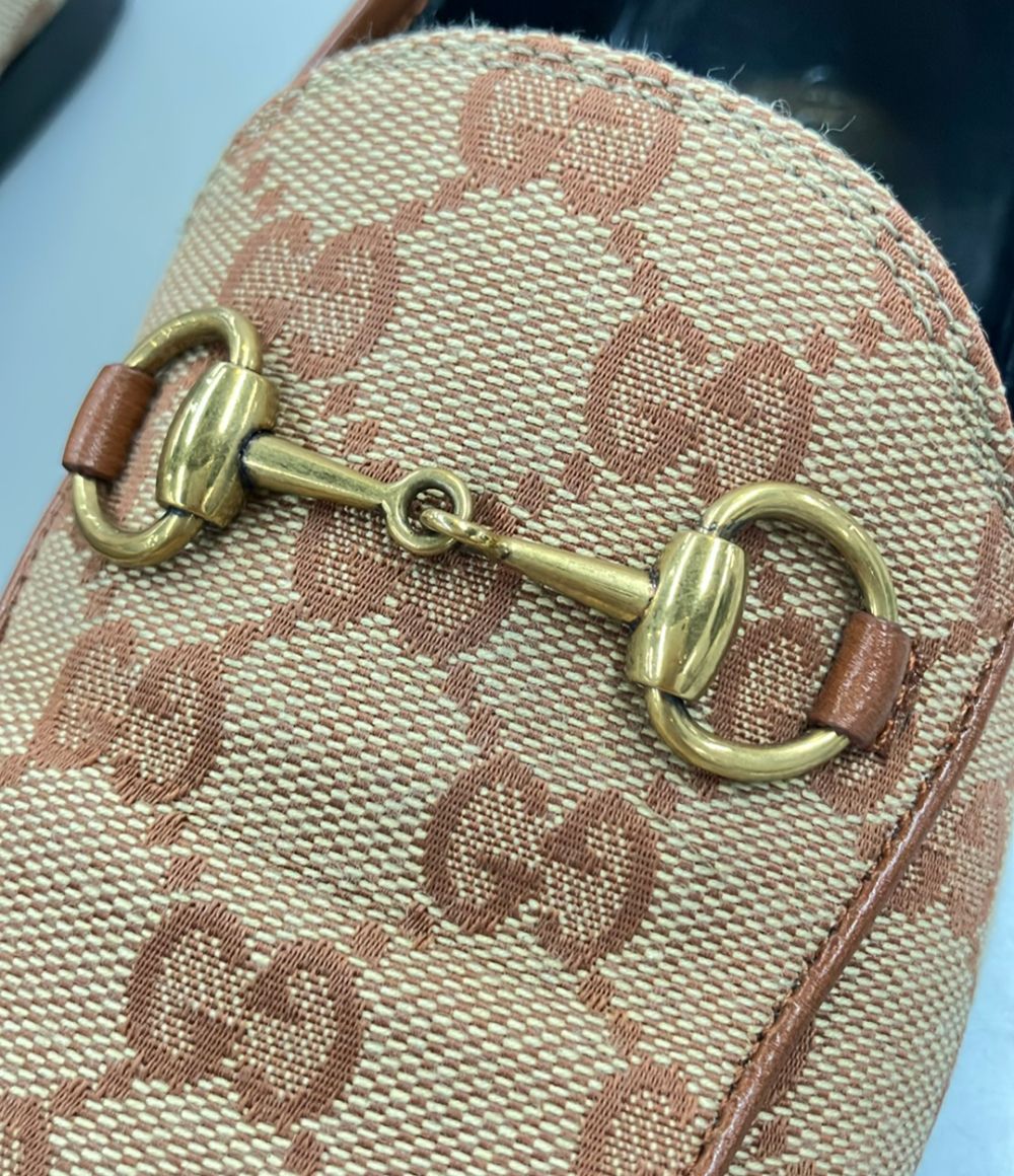 Gucci Horsebit Loafers GG Canvas Jordaan — view 6