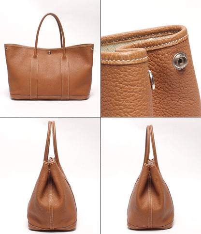 Hermes Tote Bag Silver Taurillon Clemence Garden Party PM — view 6