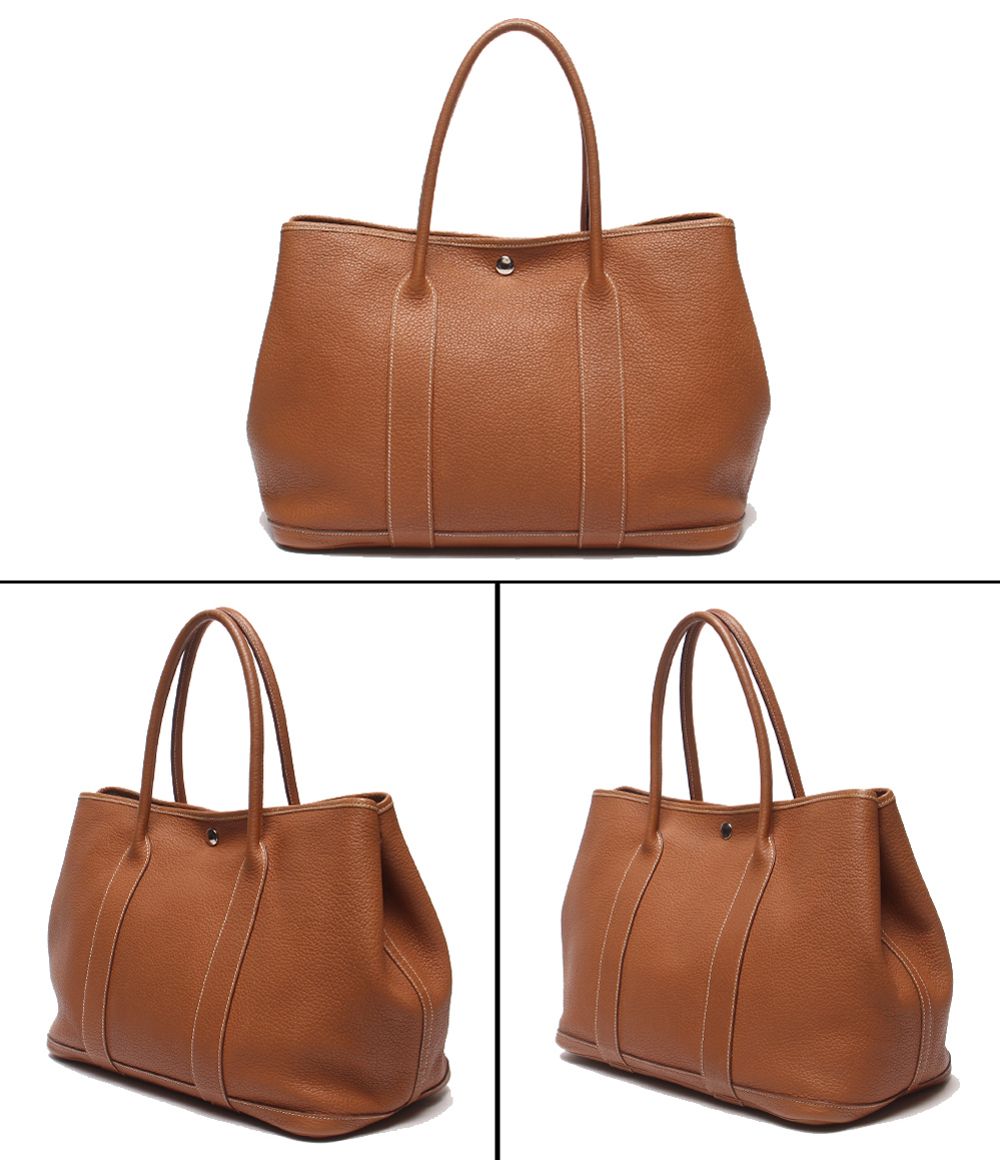 Hermes Tote Bag Silver Taurillon Clemence Garden Party PM — view 2