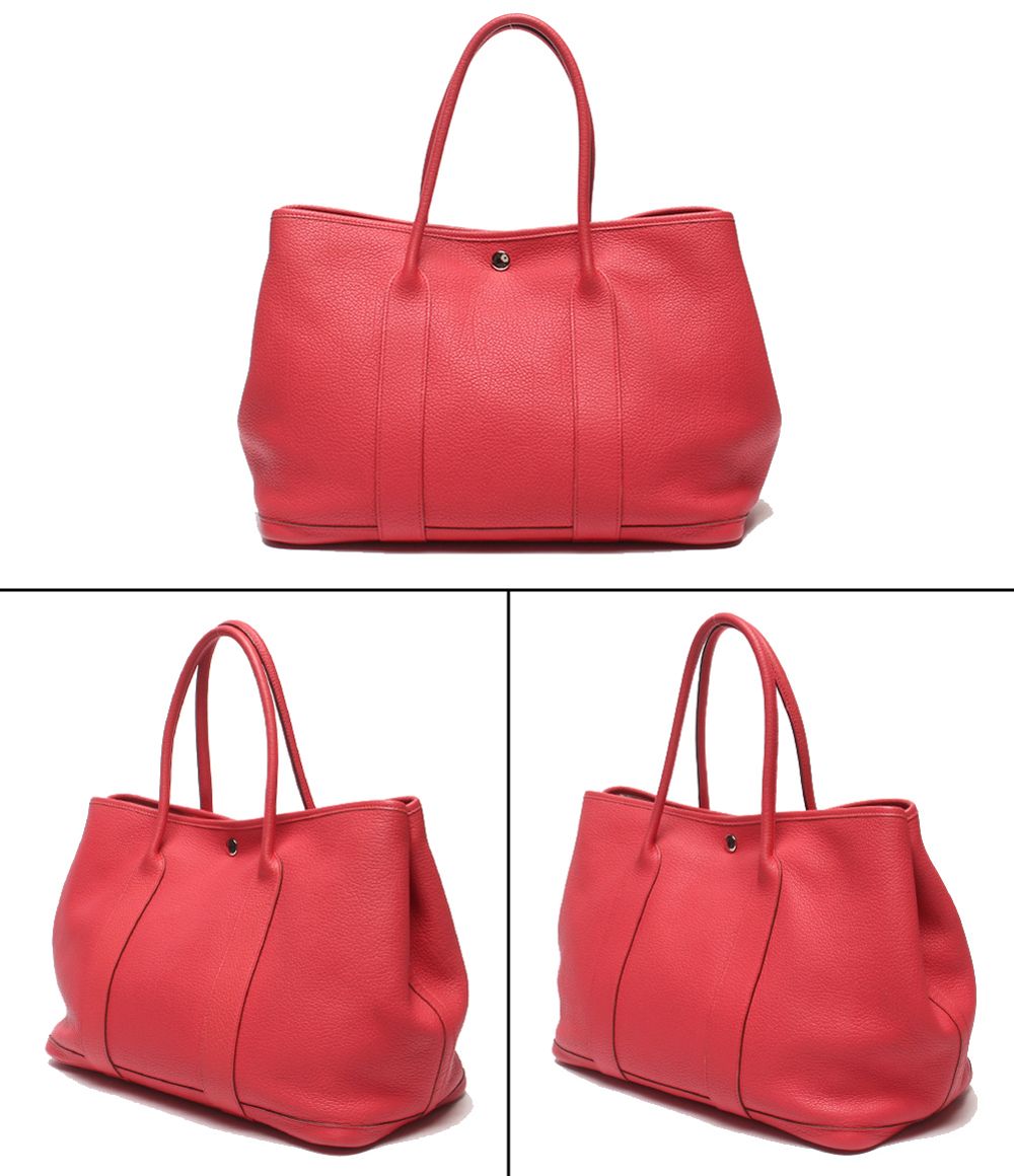 Hermes Tote Bag Silver Taurillon Clemence Garden Party PM — view 2