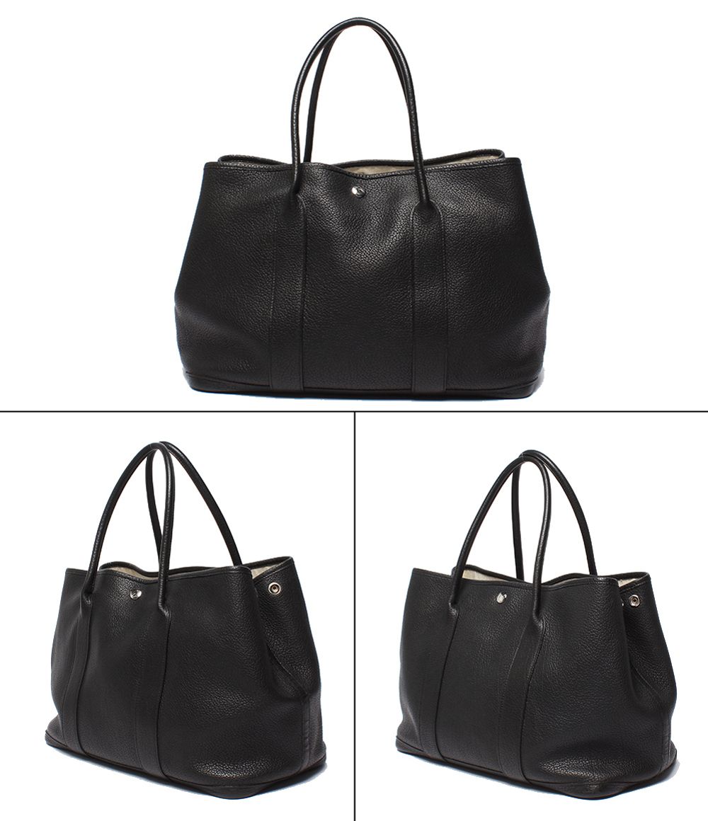 Hermes Tote Bag Silver Taurillon Clemence Garden Party PM — view 2
