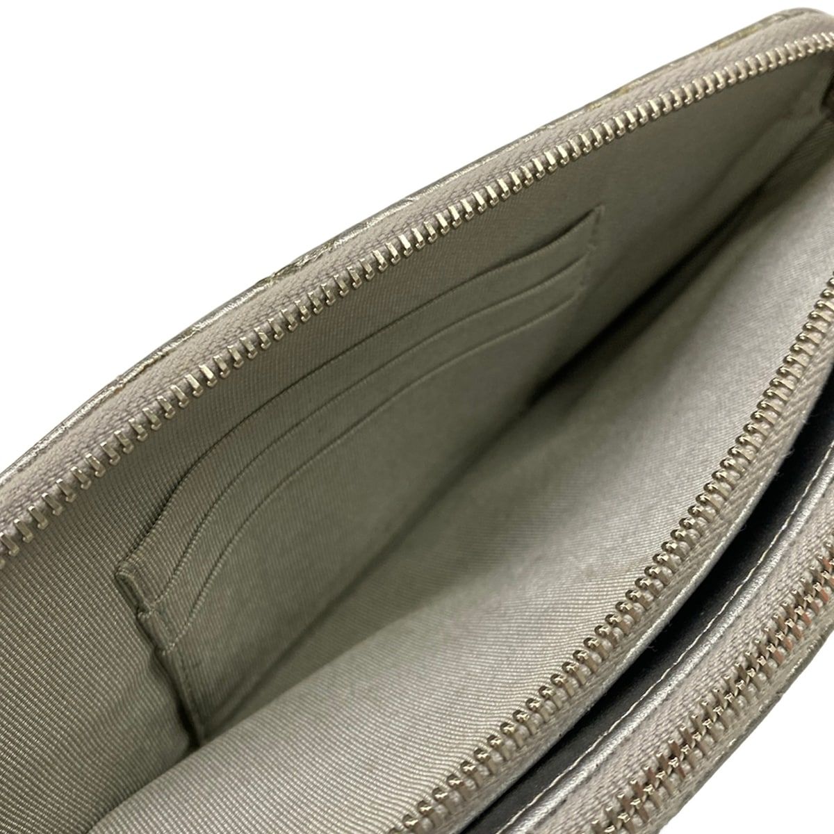 Chanel Wallet Stitch Silver Chain Vinyl Coating Leather Shoulder Bag — view 4