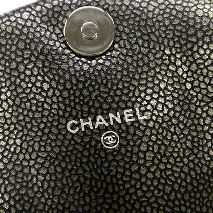 Chanel Wallet Half Moon Silver Black Chain Leather Shoulder Bag — view 6