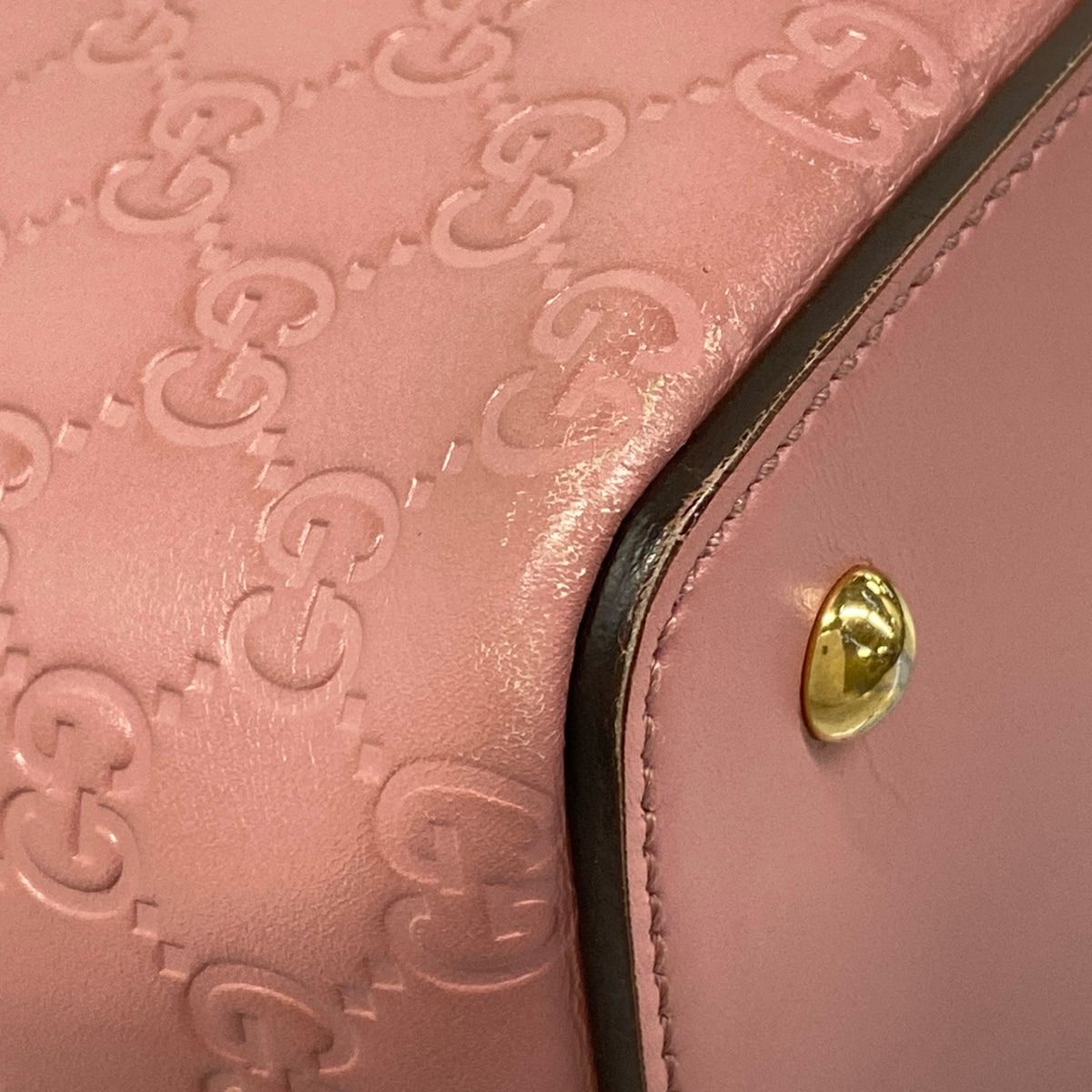 Gucci Handbag Guccissima Line Pink Leather — view 6