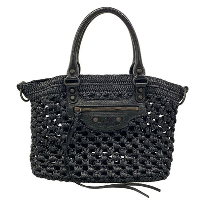 Balenciaga Tote Bag le City Basket Small Black Leather