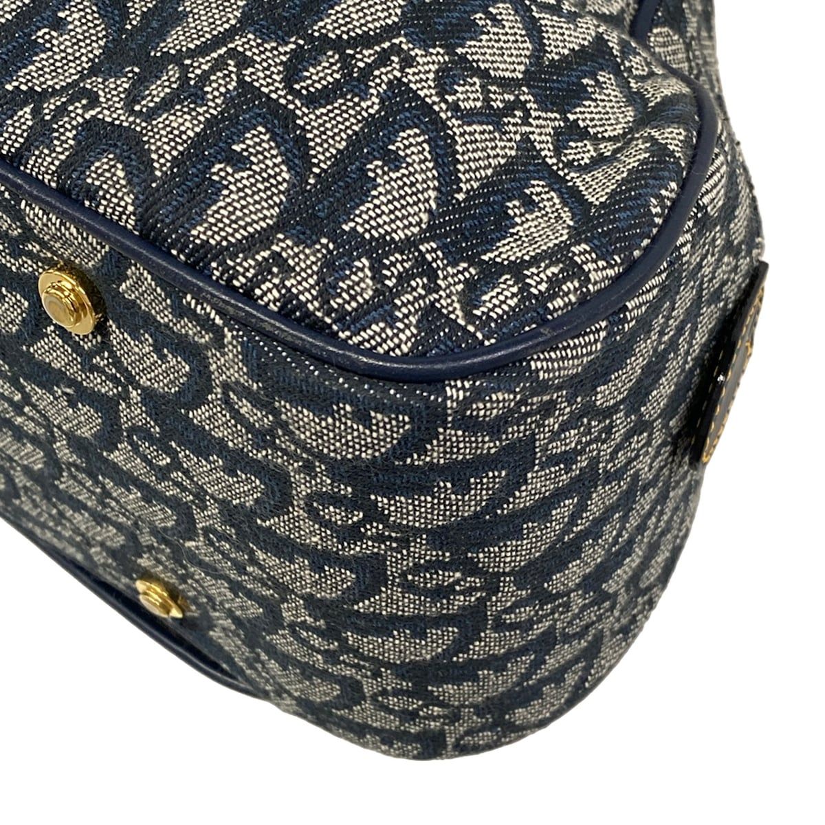 Dior Double Saddle Bag Navy Ivory Leather — view 6