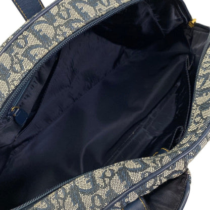 Dior Double Saddle Bag Navy Ivory Leather — view 7