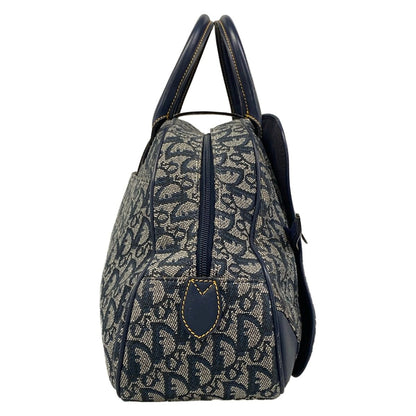 Dior Double Saddle Bag Navy Ivory Leather — view 2