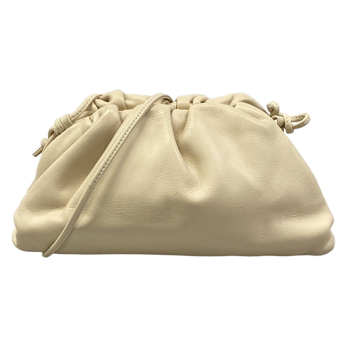 Bottega Veneta Shoulder Bag the Pouch Ivory Kiss Lock Leather