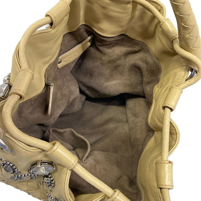 Bottega Veneta Handbag Intrecciato Beige Studs Bijou Drawstring Leather — view 7