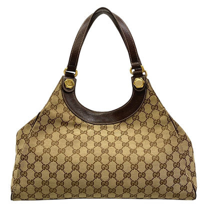 Gucci Tote Bag GG Pattern Charmy Dark Brown Beige Leather — view 3