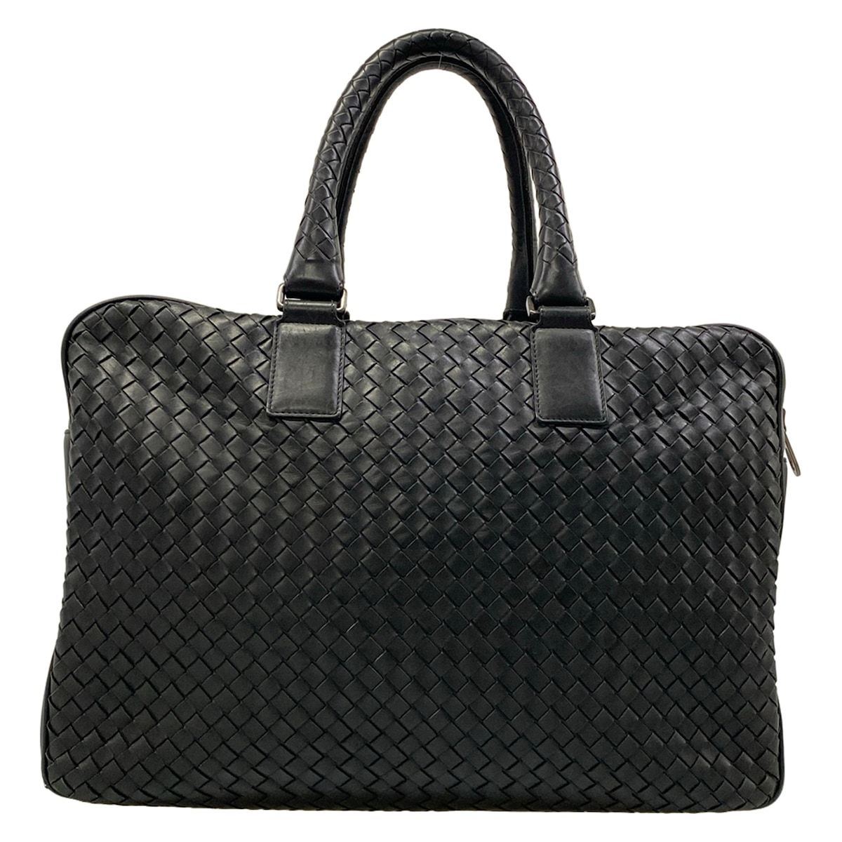 Bottega Veneta Business Bag Intrecciato Black Leather — view 3