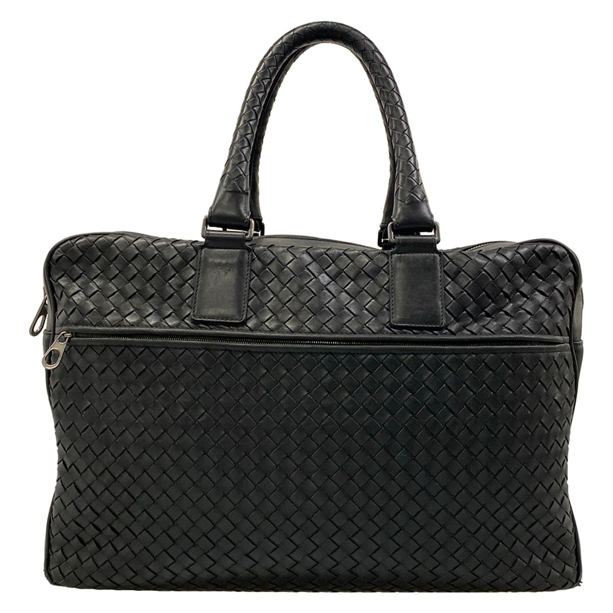 Bottega Veneta Business Bag Intrecciato Black Leather