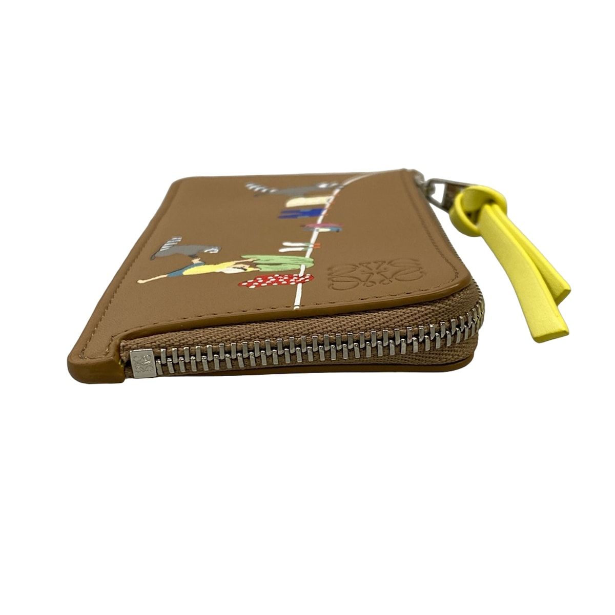 Loewe Card Case Brown Coin Raccoon Leather — view 8