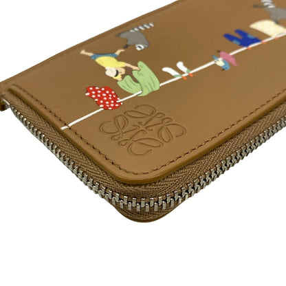 Loewe Card Case Brown Coin Raccoon Leather — view 6