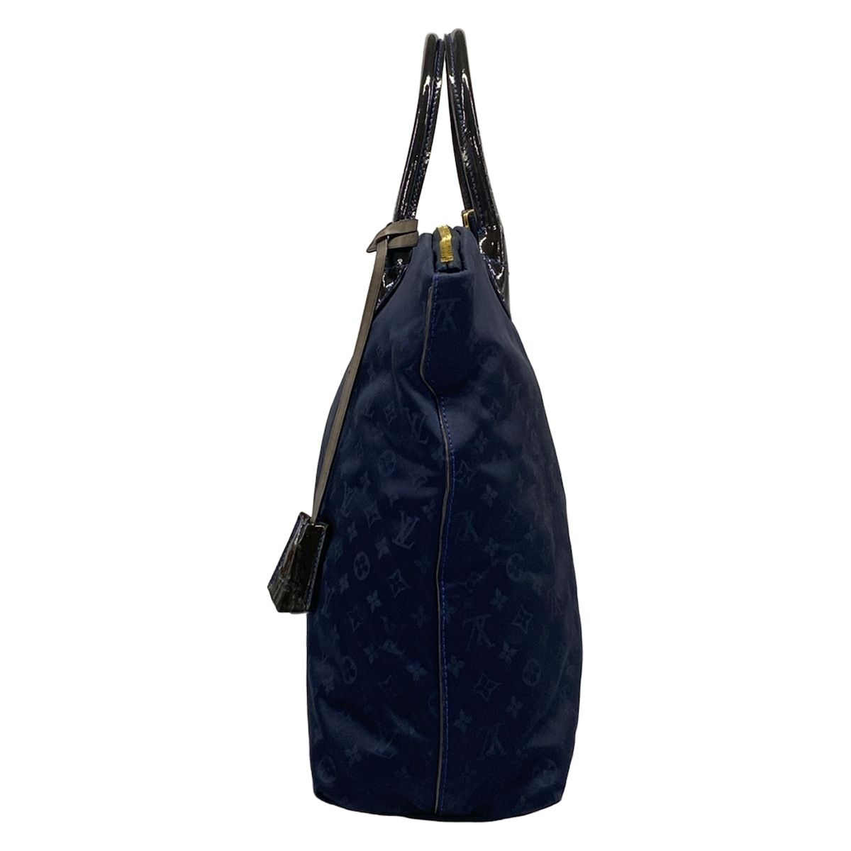 Louis Vuitton Handbag Monogram Dejour Lockit MM Marine Leather — view 4