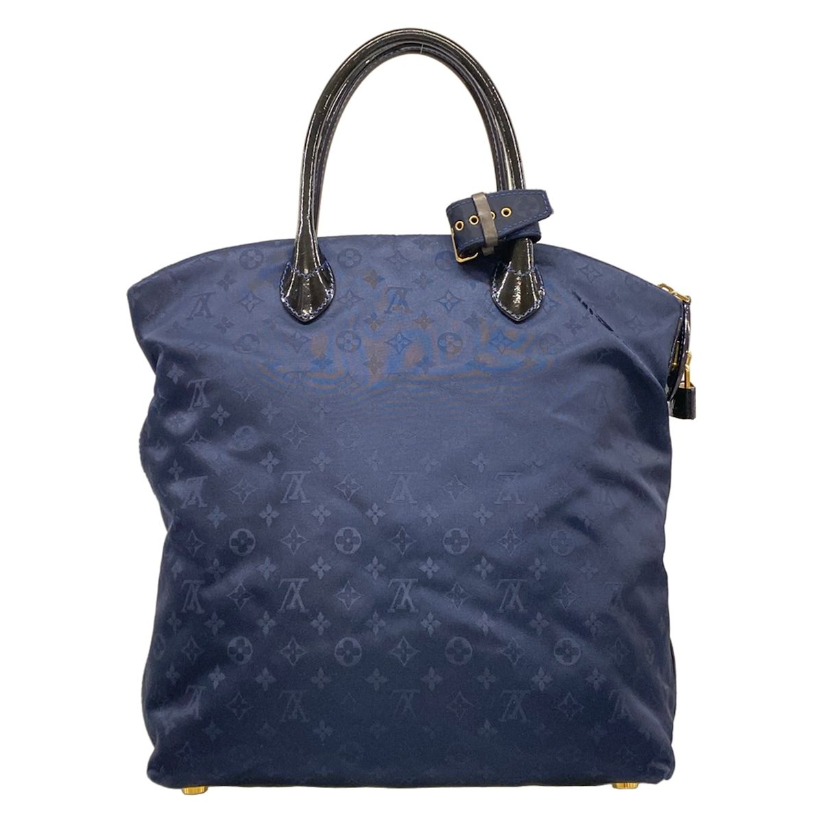 Louis Vuitton Handbag Monogram Dejour Lockit MM Marine Leather — view 3