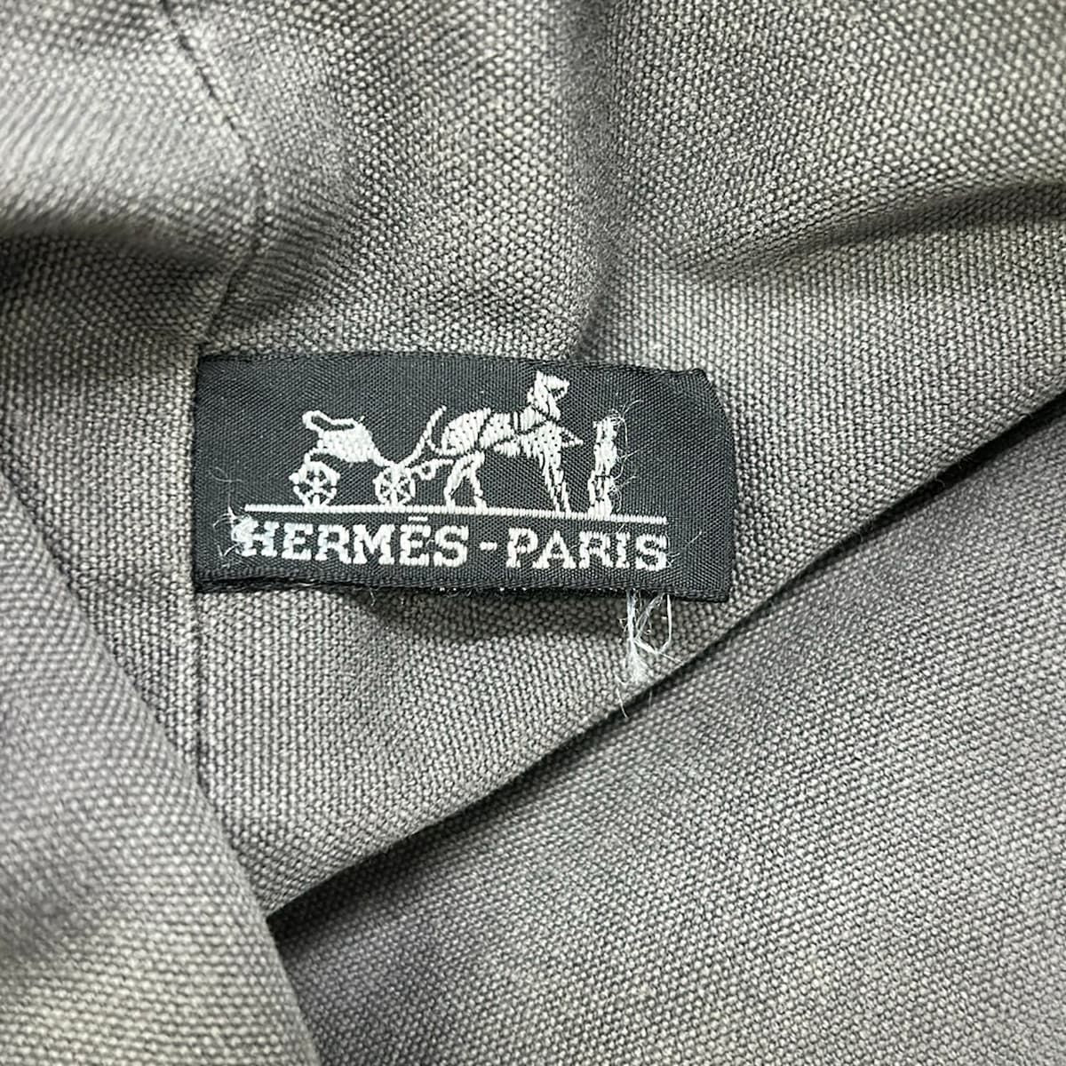 Hermes Shoulder Bag Matro Marcel Dark Gray Brown Leather — view 8