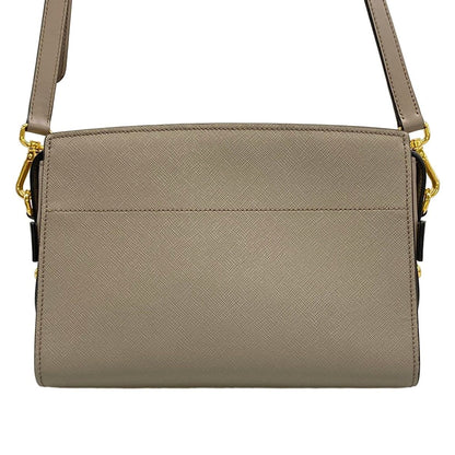 Prada Shoulder Bag Gray Leather — view 3