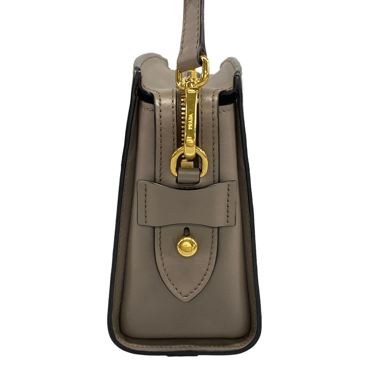 Prada Shoulder Bag Gray Leather — view 4