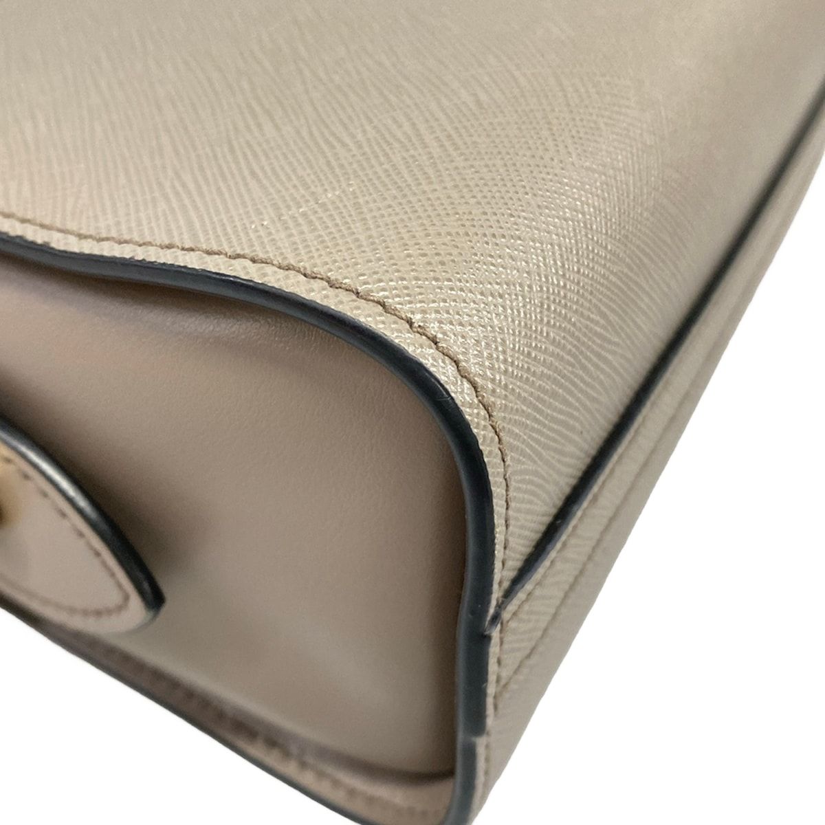 Prada Shoulder Bag Gray Leather — view 6