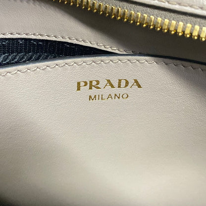 Prada Shoulder Bag Gray Leather — view 8