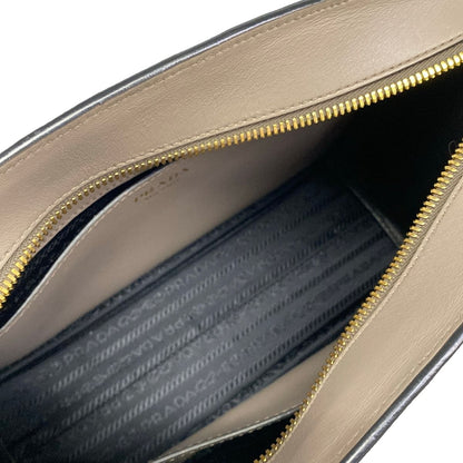Prada Shoulder Bag Gray Leather — view 7