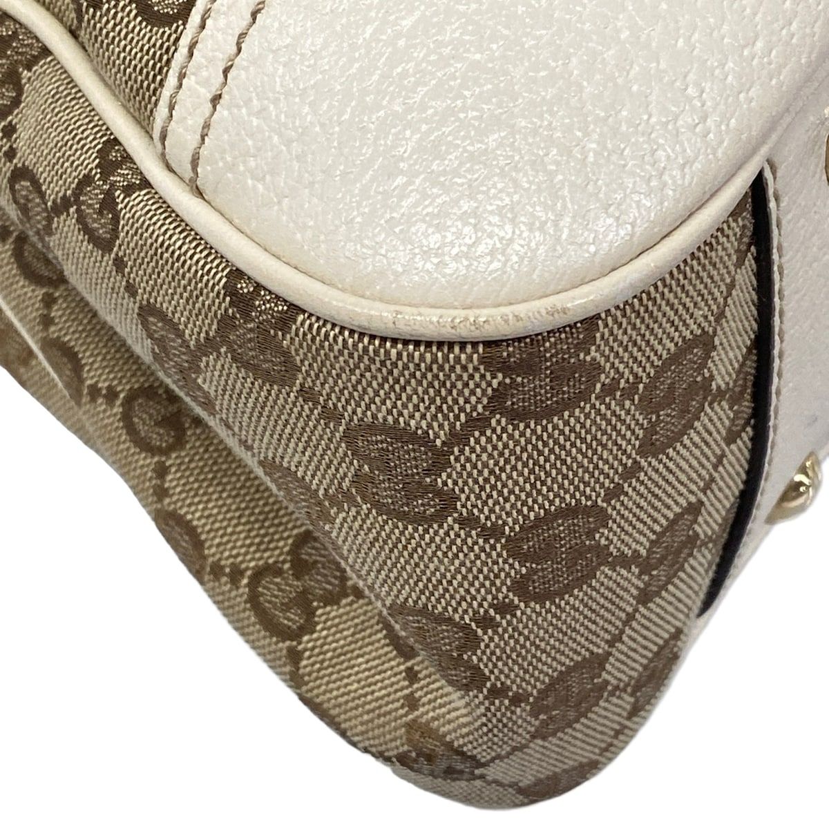 Gucci Tote Bag Princy Ivory Brown Dark Leather — view 6