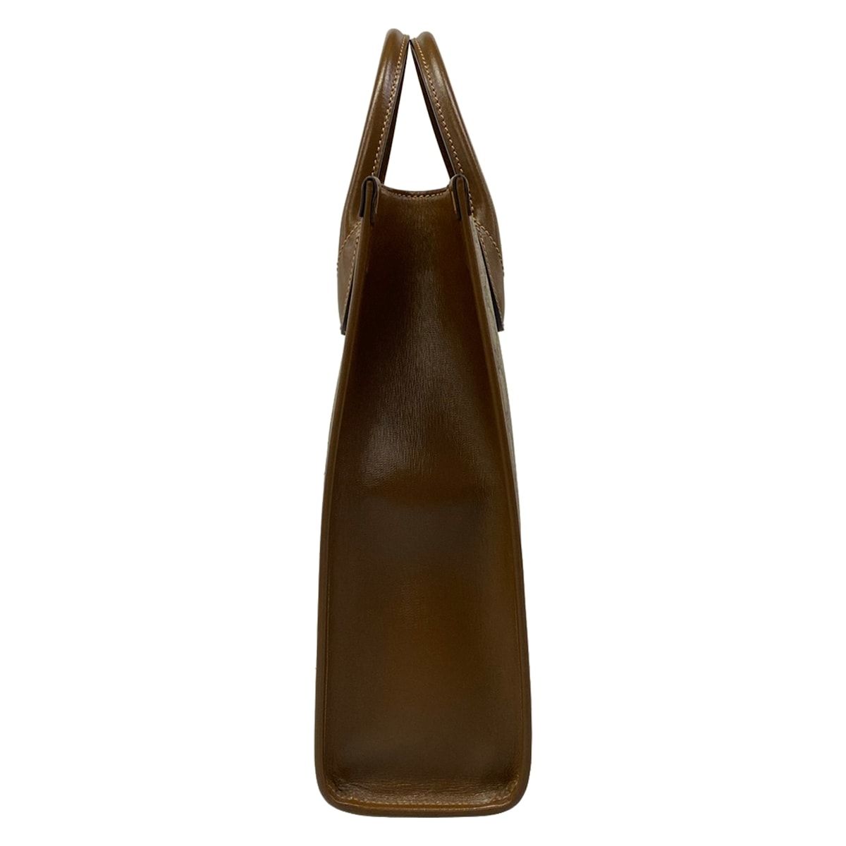 Gucci Tote Bag Interlocking Ggg Plus GG Supreme Beige Dark Brown Leather — view 4