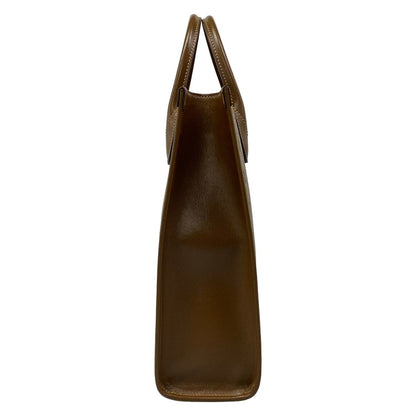 Gucci Tote Bag Interlocking Ggg Plus GG Supreme Beige Dark Brown Leather — view 4