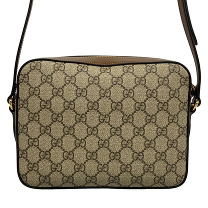 Gucci Shoulder Bag Horsebit Small Bag Beige Dark Brown Leather — view 3