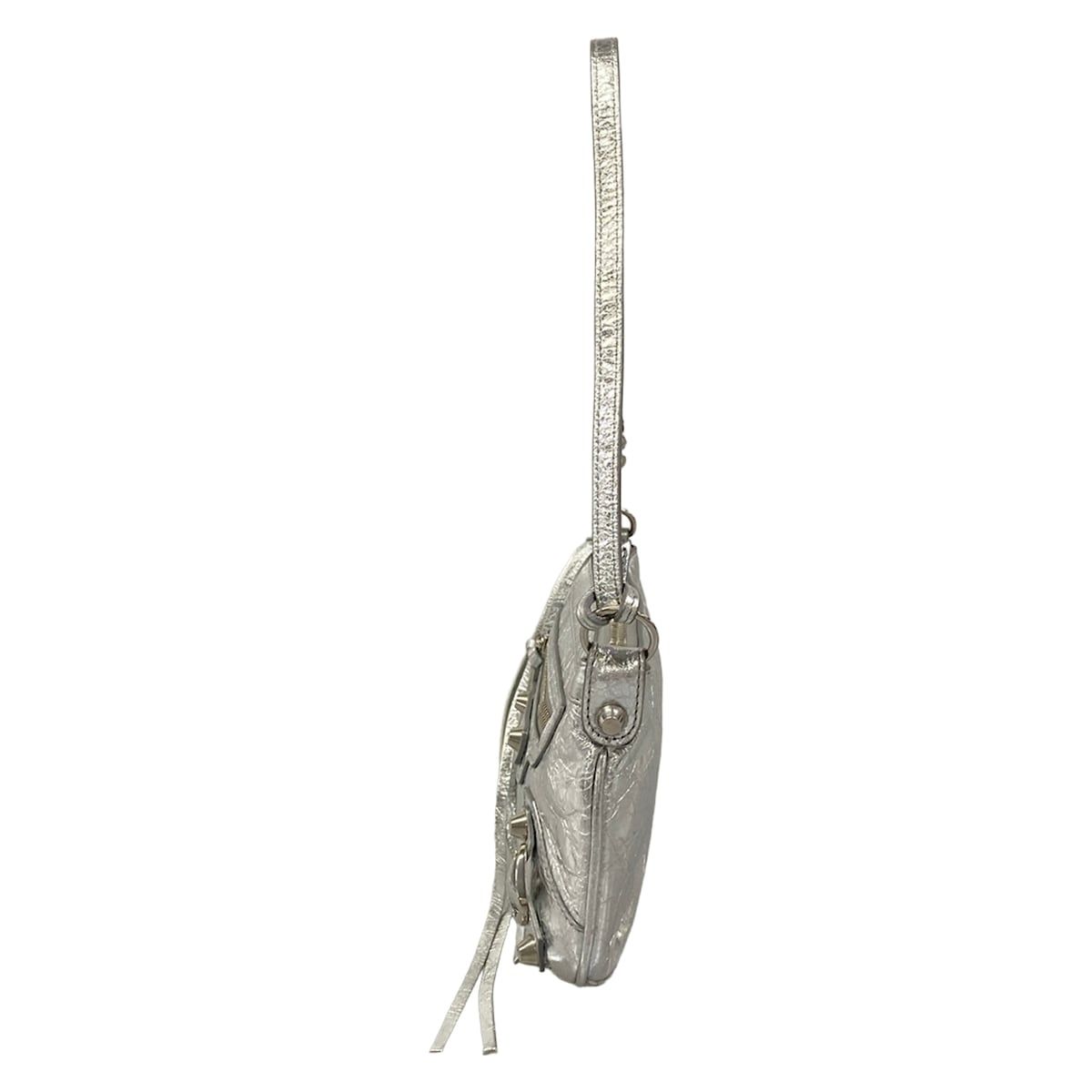 Balenciaga Shoulder Bag Silver Leather — view 4