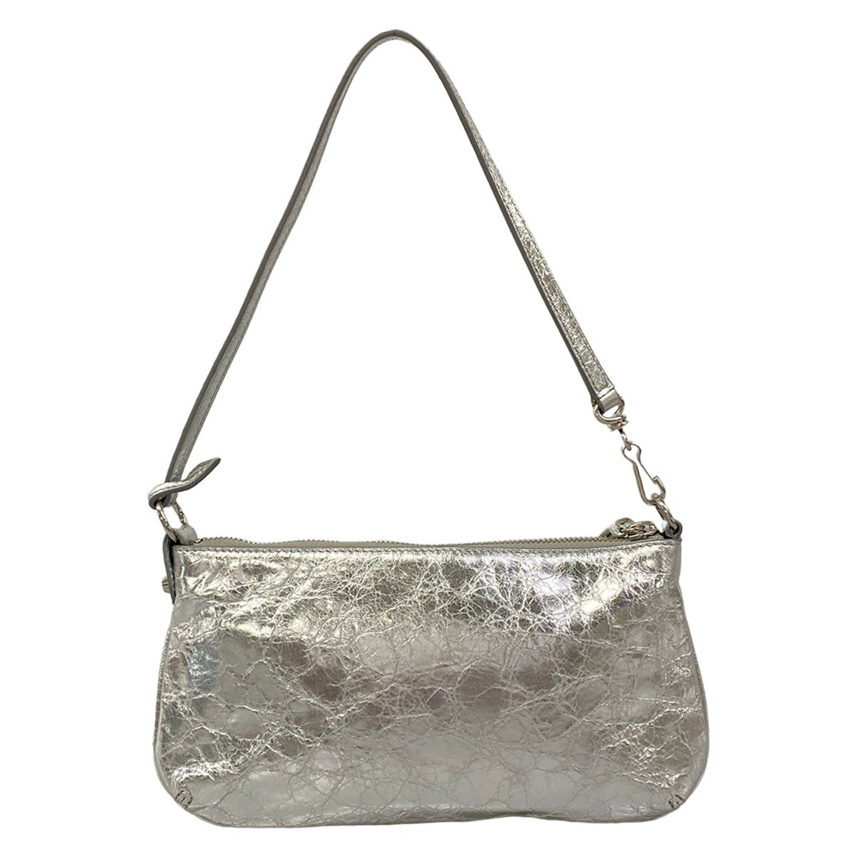 Balenciaga Shoulder Bag Silver Leather — view 3