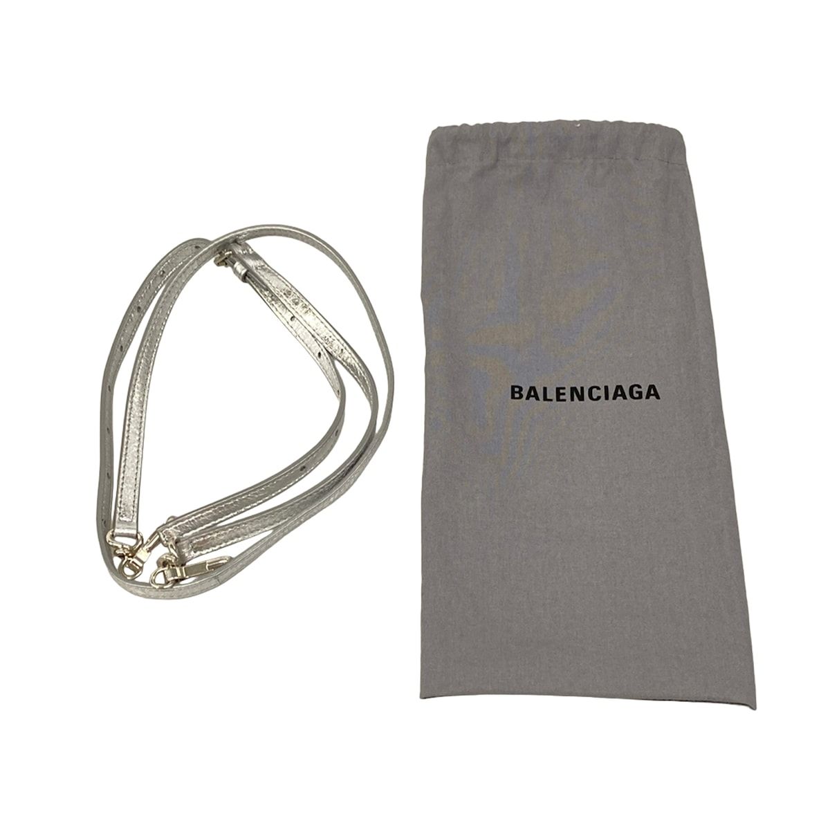 Balenciaga Shoulder Bag Silver Leather — view 8