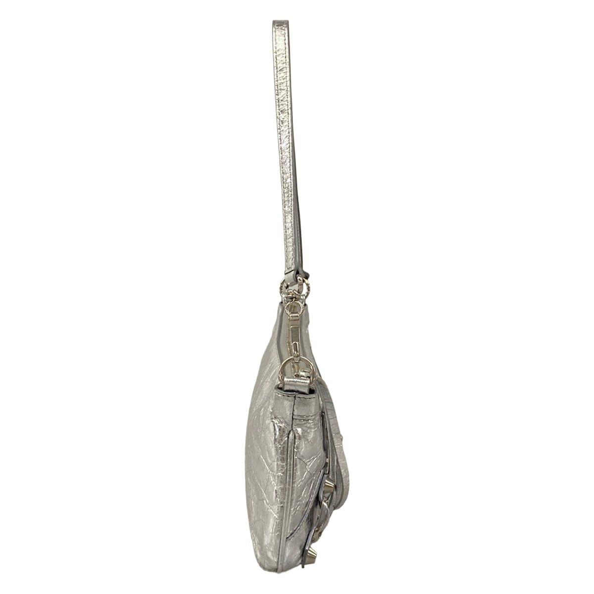 Balenciaga Shoulder Bag Silver Leather — view 2