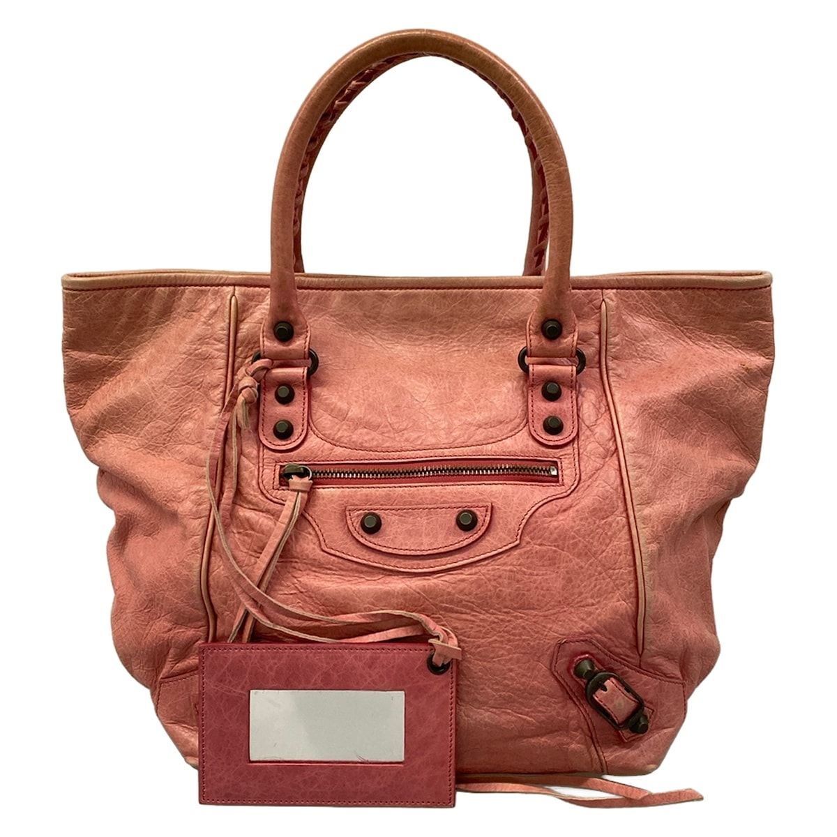 Balenciaga Tote Bag the Sunday Small Pink Leather