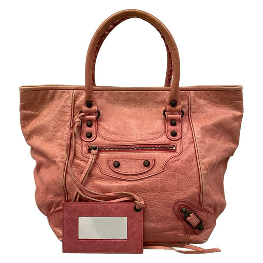 Balenciaga Tote Bag the Sunday Small Pink Leather