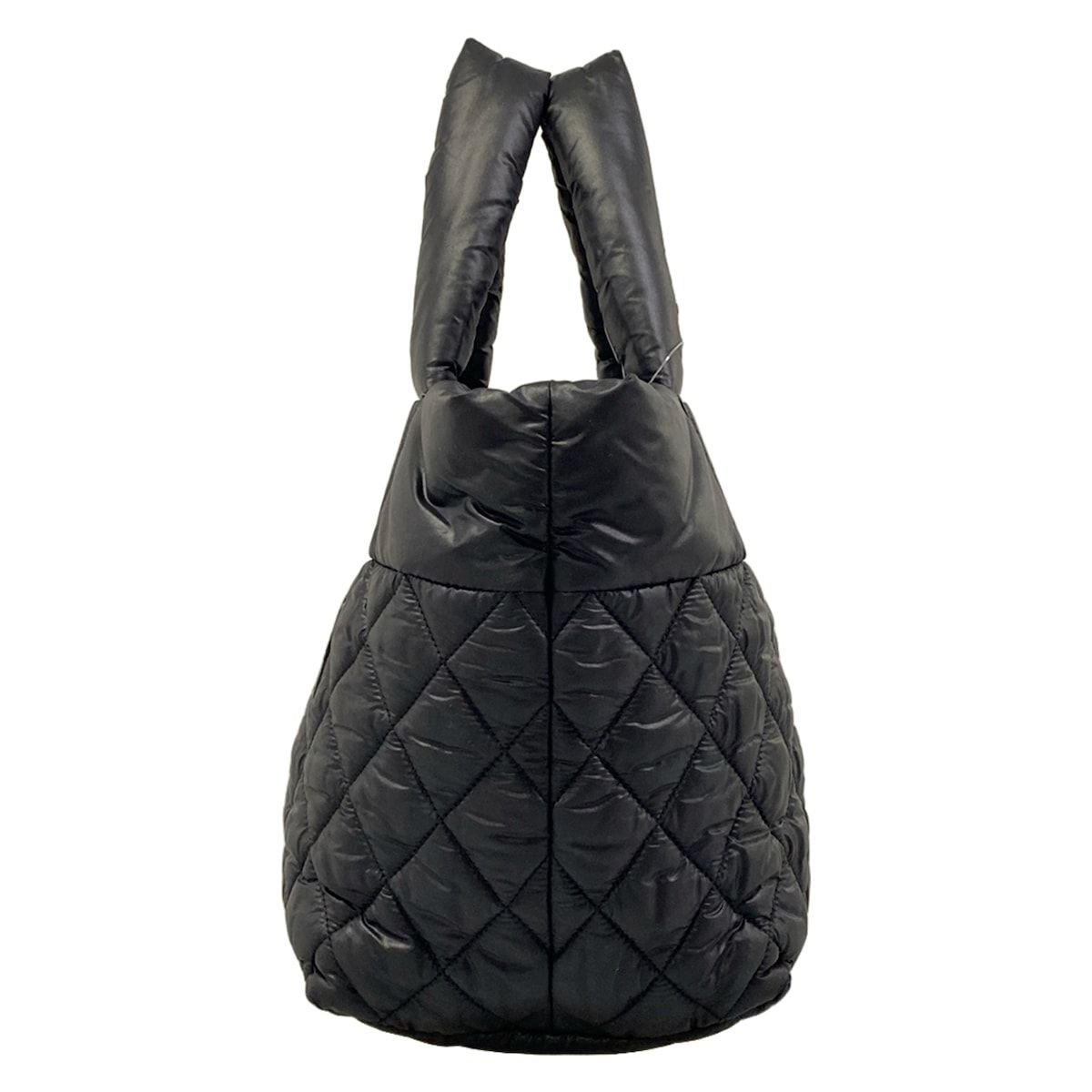 Chanel Tote Bag Coco Cocoon PM Black Silver Leather — view 4