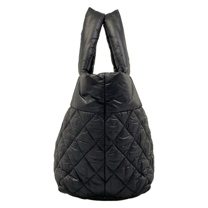 Chanel Tote Bag Coco Cocoon PM Black Silver Leather — view 4