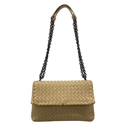 Bottega Veneta Shoulder Bag Small Olympia Beige Chain Leather