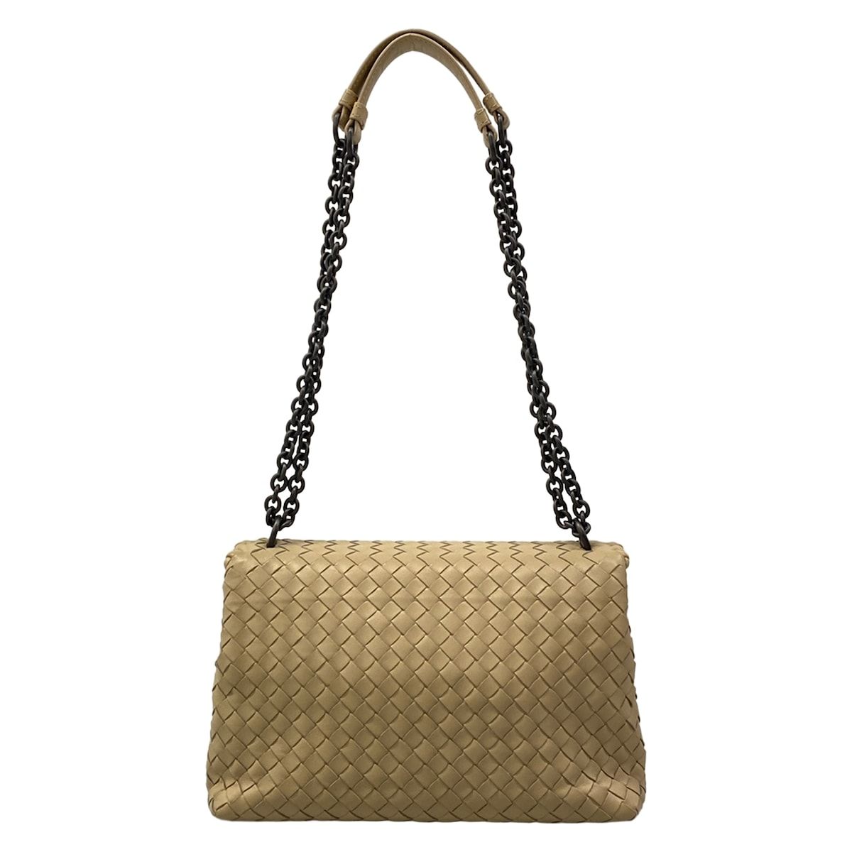 Bottega Veneta Shoulder Bag Small Olympia Beige Chain Leather — view 3