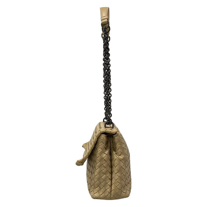 Bottega Veneta Shoulder Bag Small Olympia Beige Chain Leather — view 4