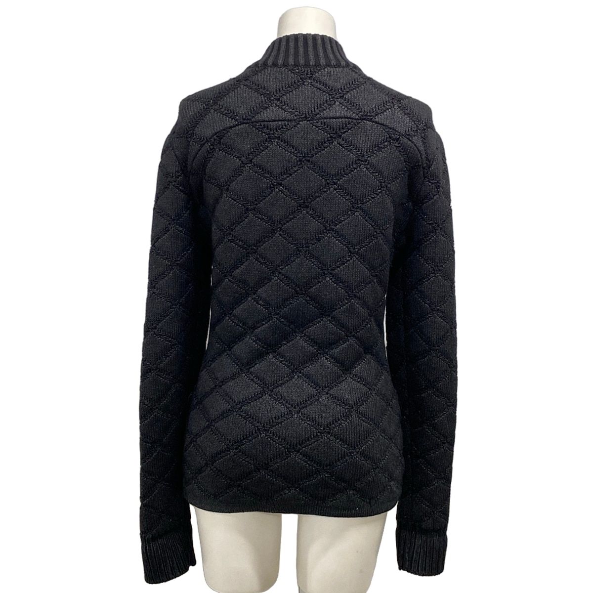 Chanel Jacket S Black Knit Ribbon Fall Winter Wool 34 — view 2