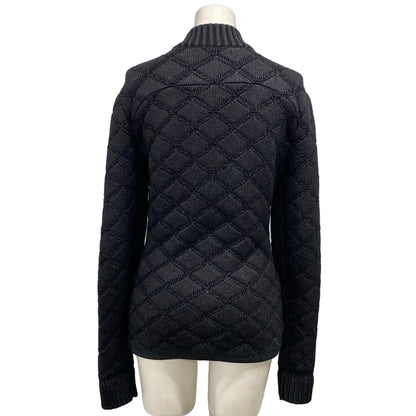 Chanel Jacket S Black Knit Ribbon Fall Winter Wool 34 — view 2