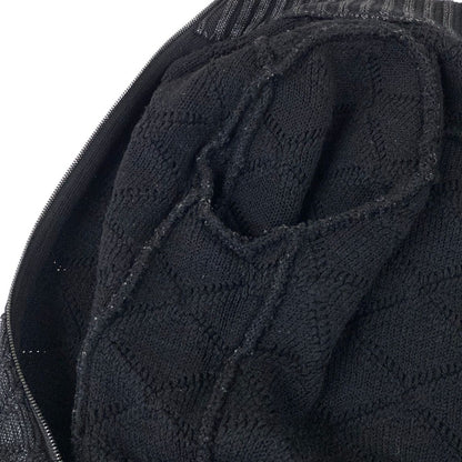 Chanel Jacket S Black Knit Ribbon Fall Winter Wool 34 — view 8