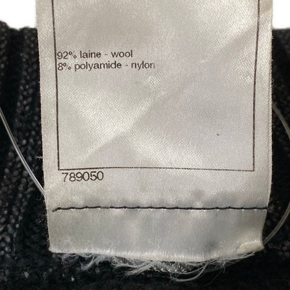 Chanel Jacket S Black Knit Ribbon Fall Winter Wool 34 — view 4