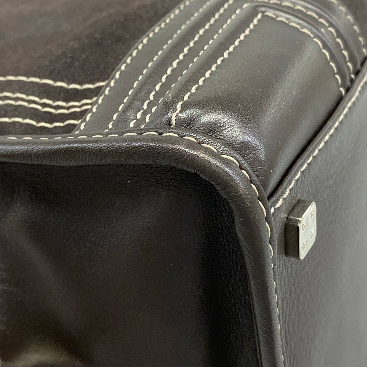 Loewe Handbag Amazona 36 Dark Brown Leather — view 6