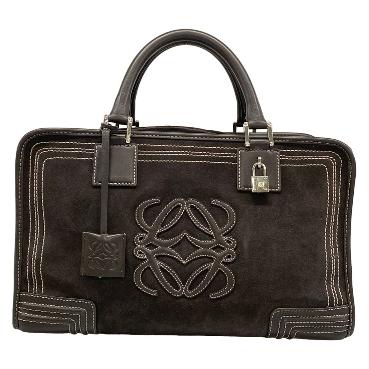 Loewe Handbag Amazona 36 Dark Brown Leather