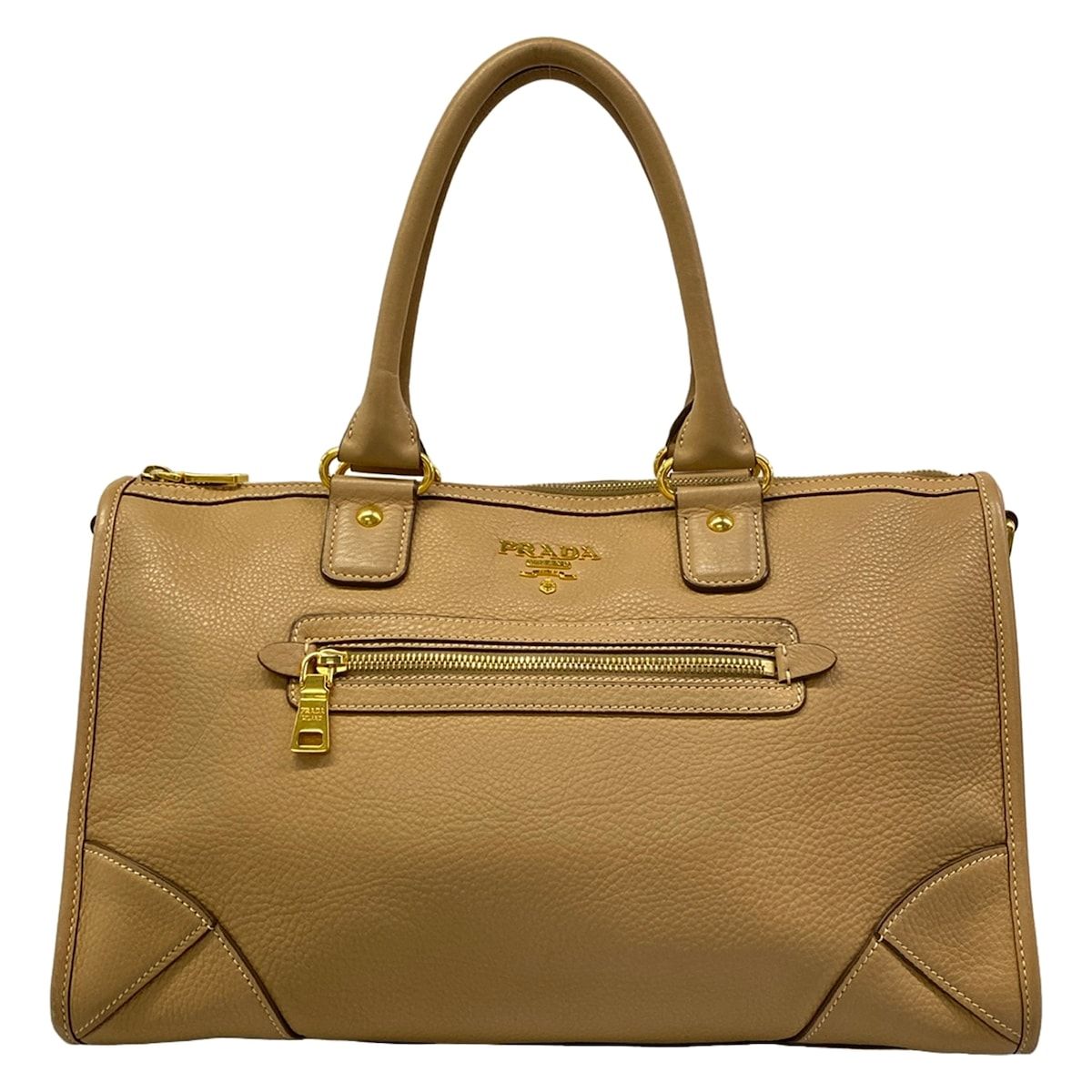 Prada Handbag Light Brown Leather