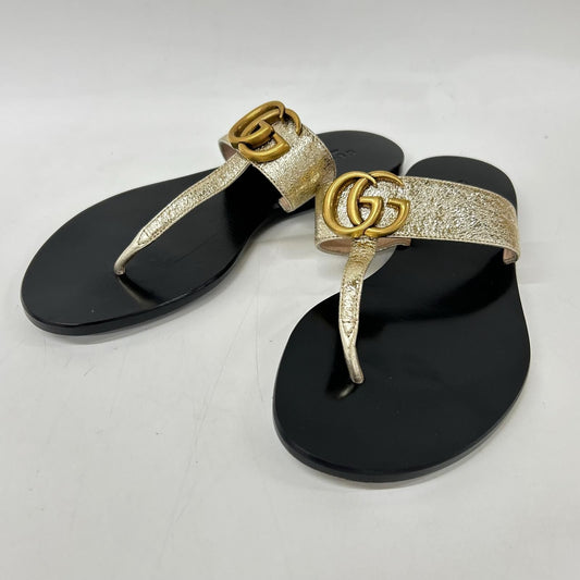 Gucci GG Marmont Thong Sandals